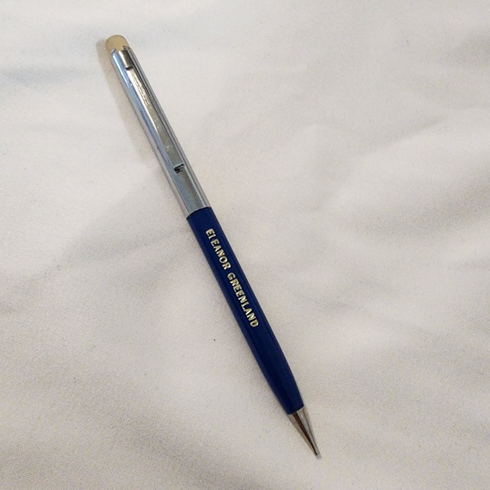Vintage Sheaffer Twist Mechanical Pencil Blue and‎ Chrome